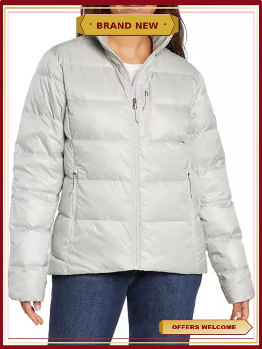 Packable Puffer Jacket Lightweight Insulated Full Zip